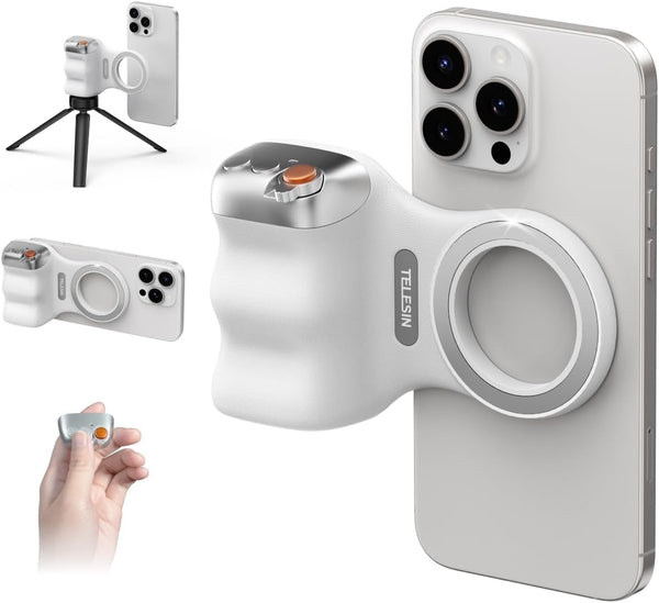 Magnetic Phone Camera Grip with Wireless Remote