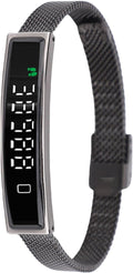 AASHZ Smart Bracelet Fitness Tracker with Waterproof Heart Rate, Sleep Monitoring Bluetooth 5.3 Health Tracker Designed for Ladies and Gents (Black)