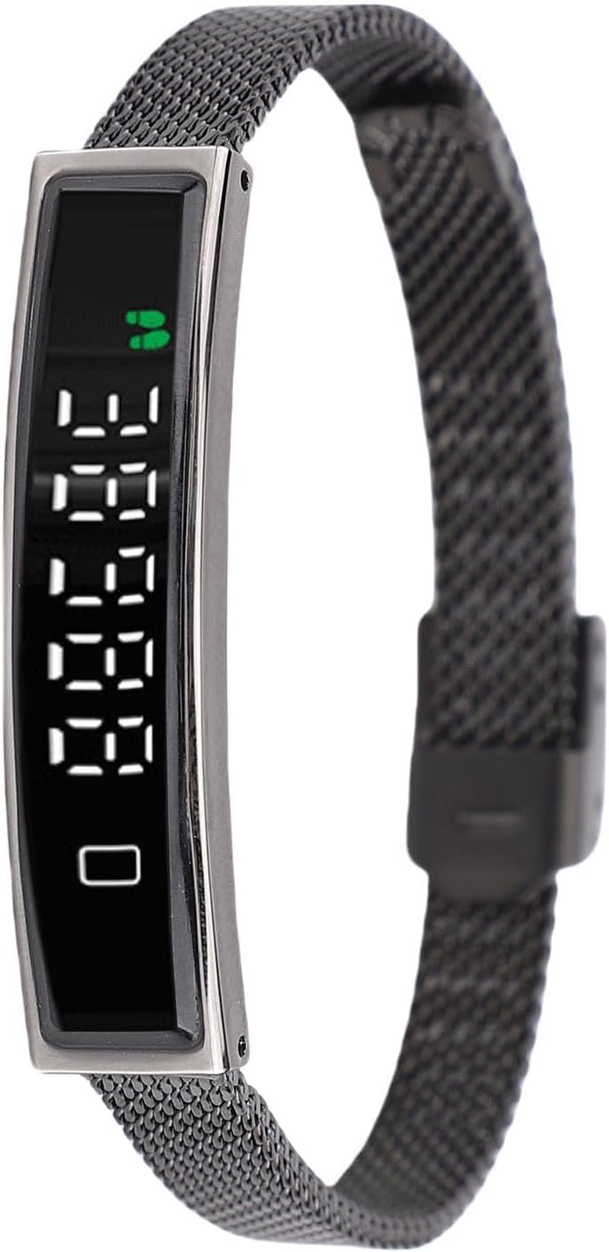 AASHZ Smart Bracelet Fitness Tracker with Waterproof Heart Rate, Sleep Monitoring Bluetooth 5.3 Health Tracker Designed for Ladies and Gents (Black)