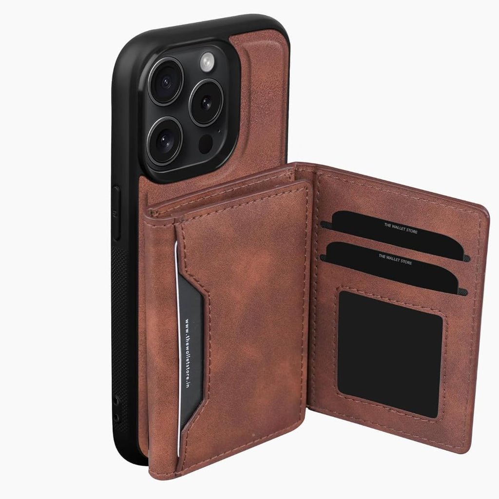 Aashz Leather Wallet Phone Cases Compatible with iPhone 16 Pro Max Case with Card Holder Men 6.7'' 2 in 1 Detachable Back Cover (Light Brown, IP 16 Pro Max)
