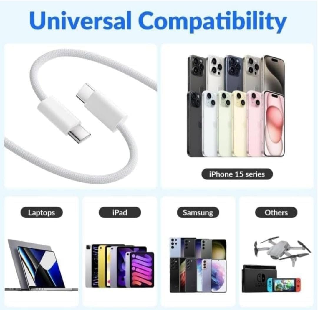 AASHZ 35W Fast USB C Power Adapter Plus Type C Cable for Iphone 16 Pro Max Fast charger Type C Wall Plug for Iphone 15 pro Max/16 Pro/16/16 Plus/15 pro/15 etc