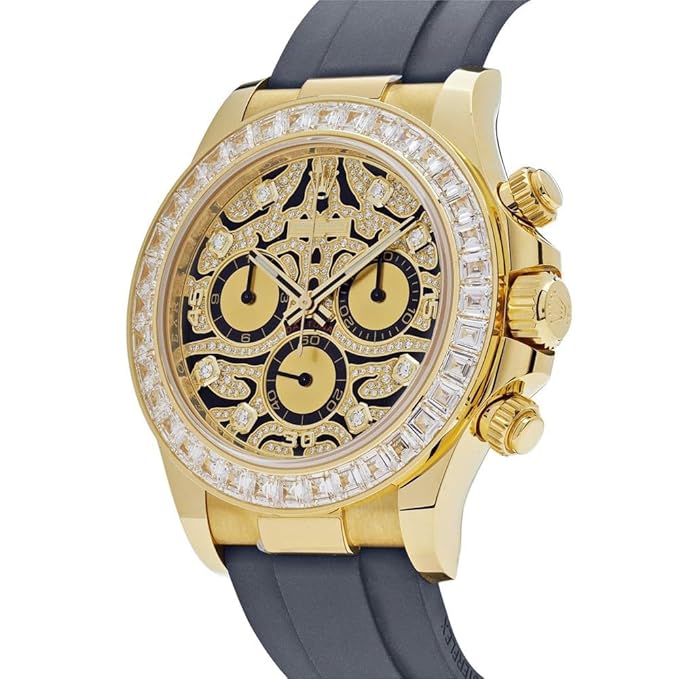 Buy  Diamond Skeleton Gold Dial Men's Luxury Watch Online in India