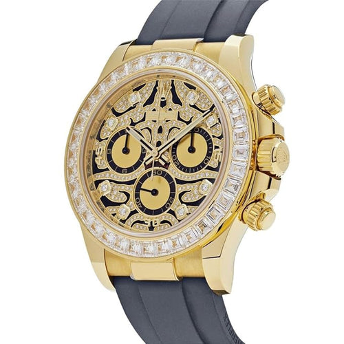 Buy  Diamond Skeleton Gold Dial Men's Luxury Watch Online in India