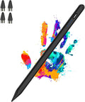 AASHZ Active Stylus Pens for Touch Screens Rechargeable Tablet Pen POM Tip Magnetic iPad Pencil Universal Stylus Pen for iPad/Pro/Air/Mini/iPhone/Samsung/iOS/Android and Other Smartphone Device-Black