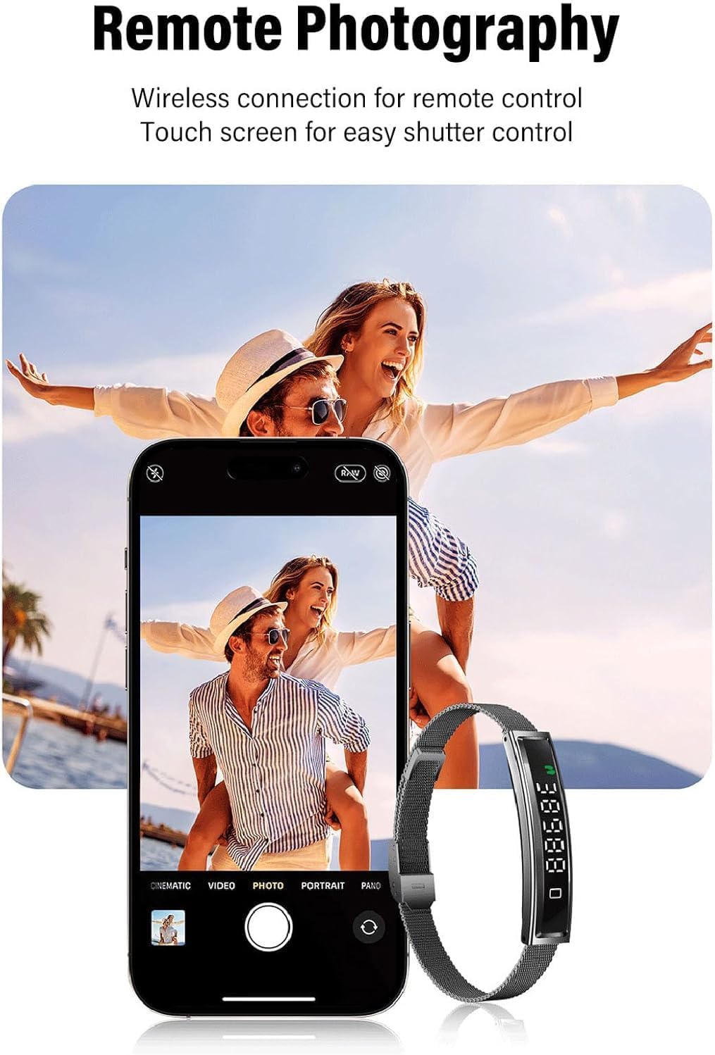 AASHZ Smart Bracelet Fitness Tracker with Waterproof Heart Rate, Sleep Monitoring Bluetooth 5.3 Health Tracker Designed for Ladies and Gents (Black)