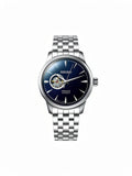 Automatic Open Heart Blue Dial Men’s Watch with Stainless Steel Strap