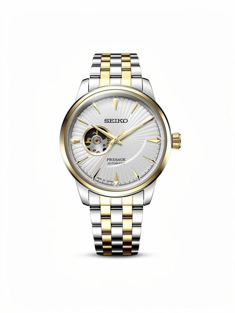 Automatic Open Heart Blue Dial Men’s Watch with Stainless Steel Strap