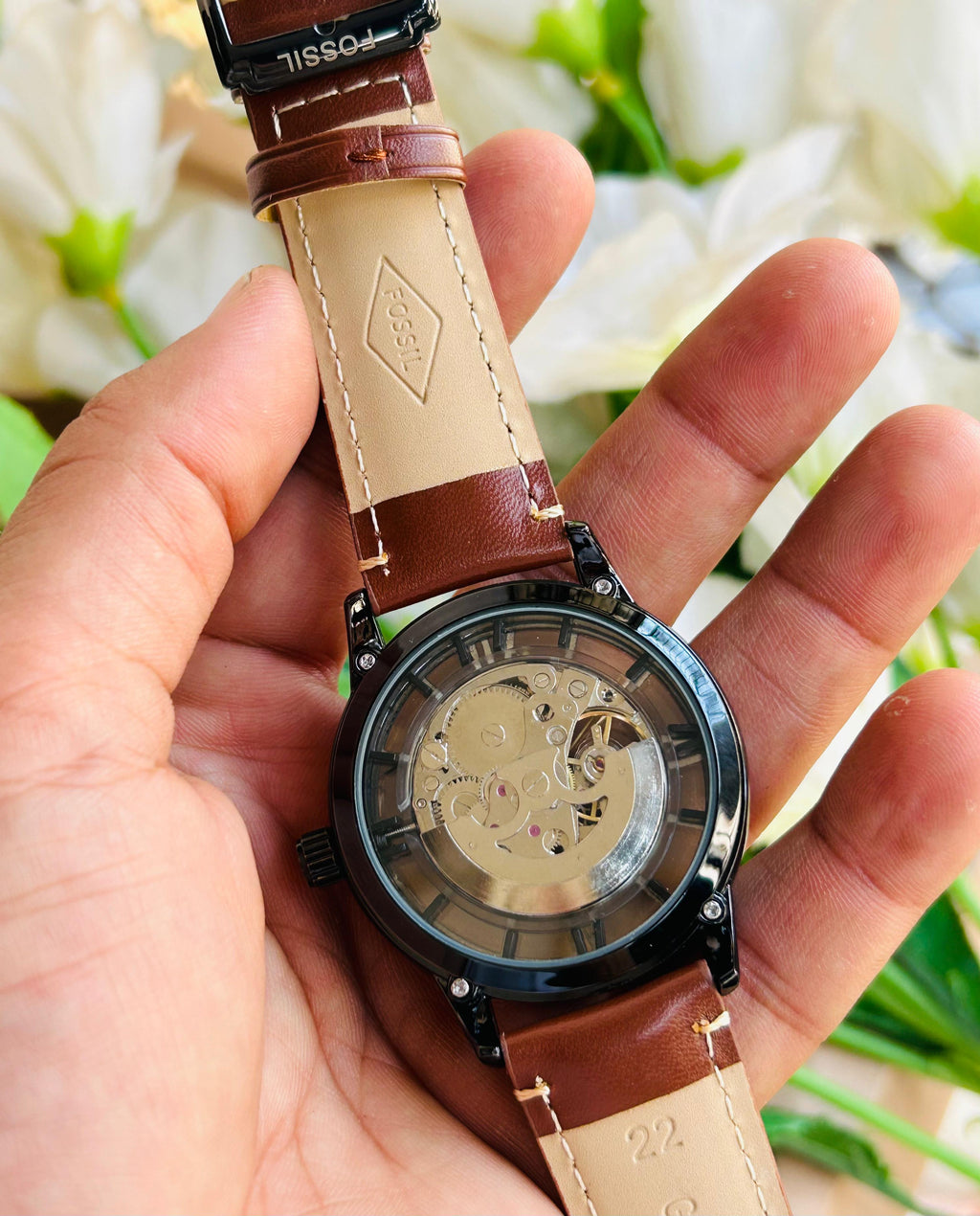 Townsman Automatic Amber Leather Watch