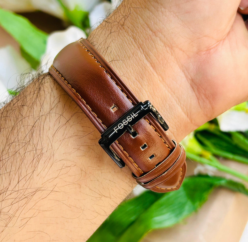 Townsman Automatic Amber Leather Watch