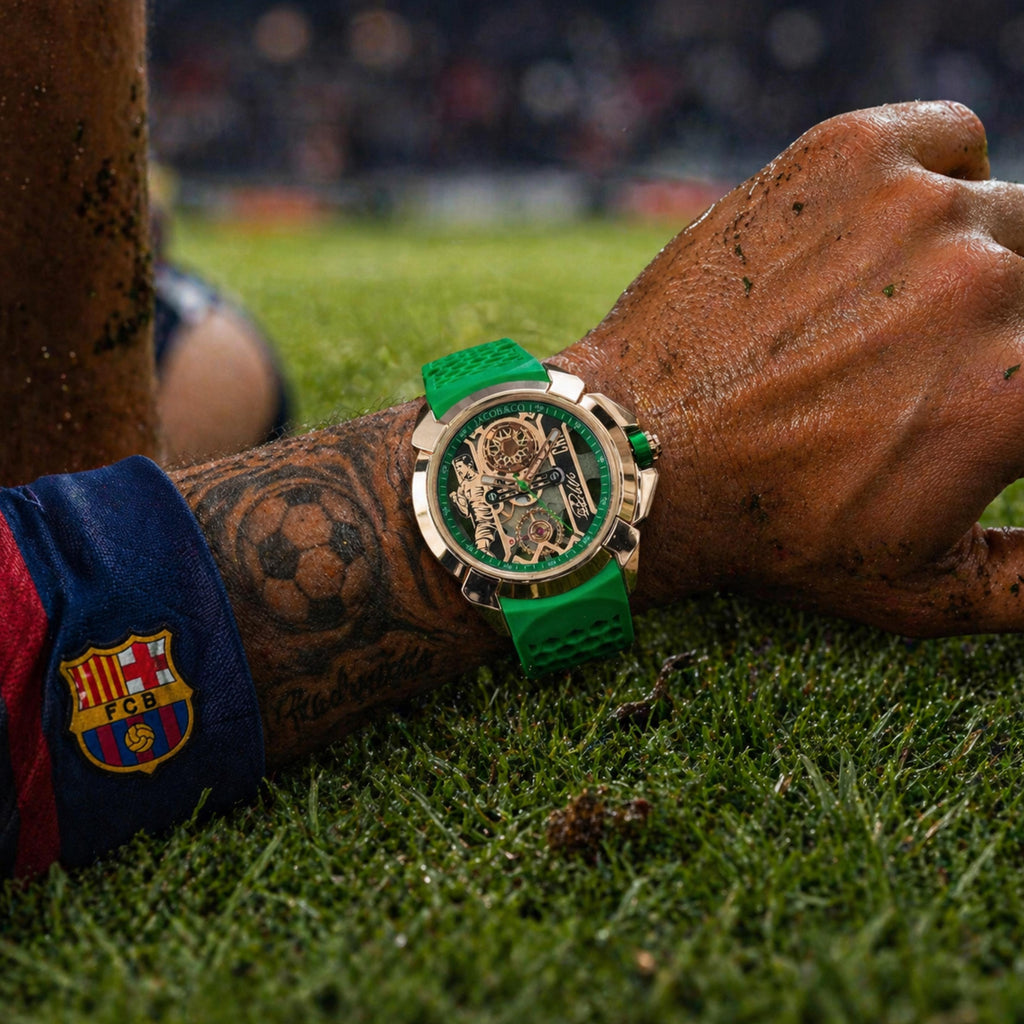 Luxury Football Edition Green Yellow Men's Watch