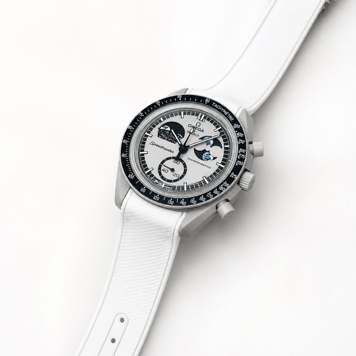 Luxury Moonphase Chronograph Men's Watch With Premium Silicone Strap – Multicolor Edition