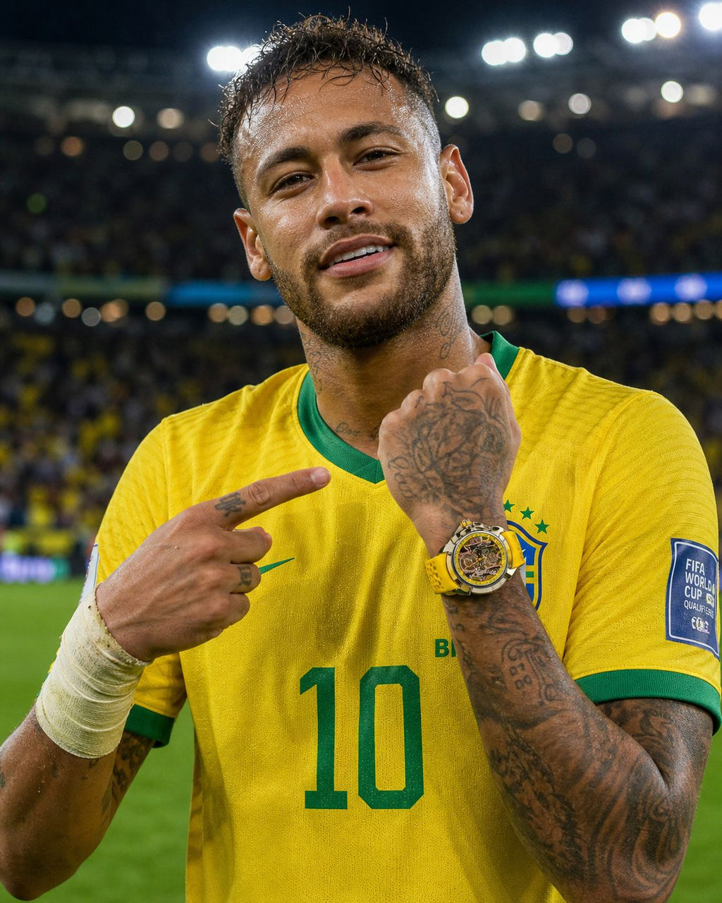 Luxury Football Edition Green Yellow Men's Watch