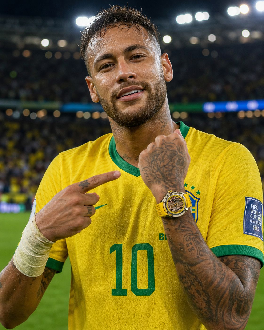 Luxury Football Edition Green Yellow Men's Watch