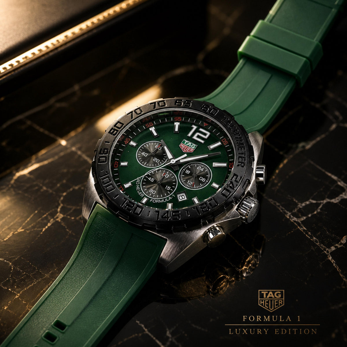 Buy Formula 1 Style Chronograph Men's Watch with Color Silicone Straps Online in India