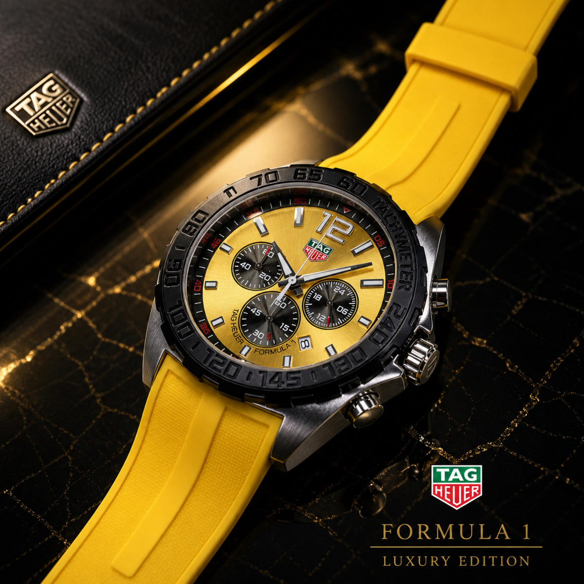 Buy Formula 1 Style Chronograph Men's Watch with Color Silicone Straps Online in India