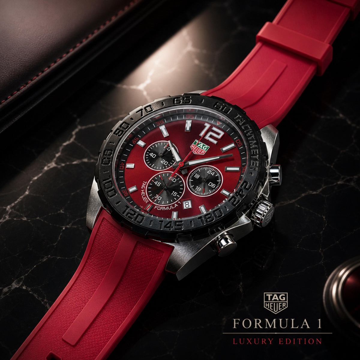 Buy Formula 1 Style Chronograph Men's Watch with Color Silicone Straps Online in India