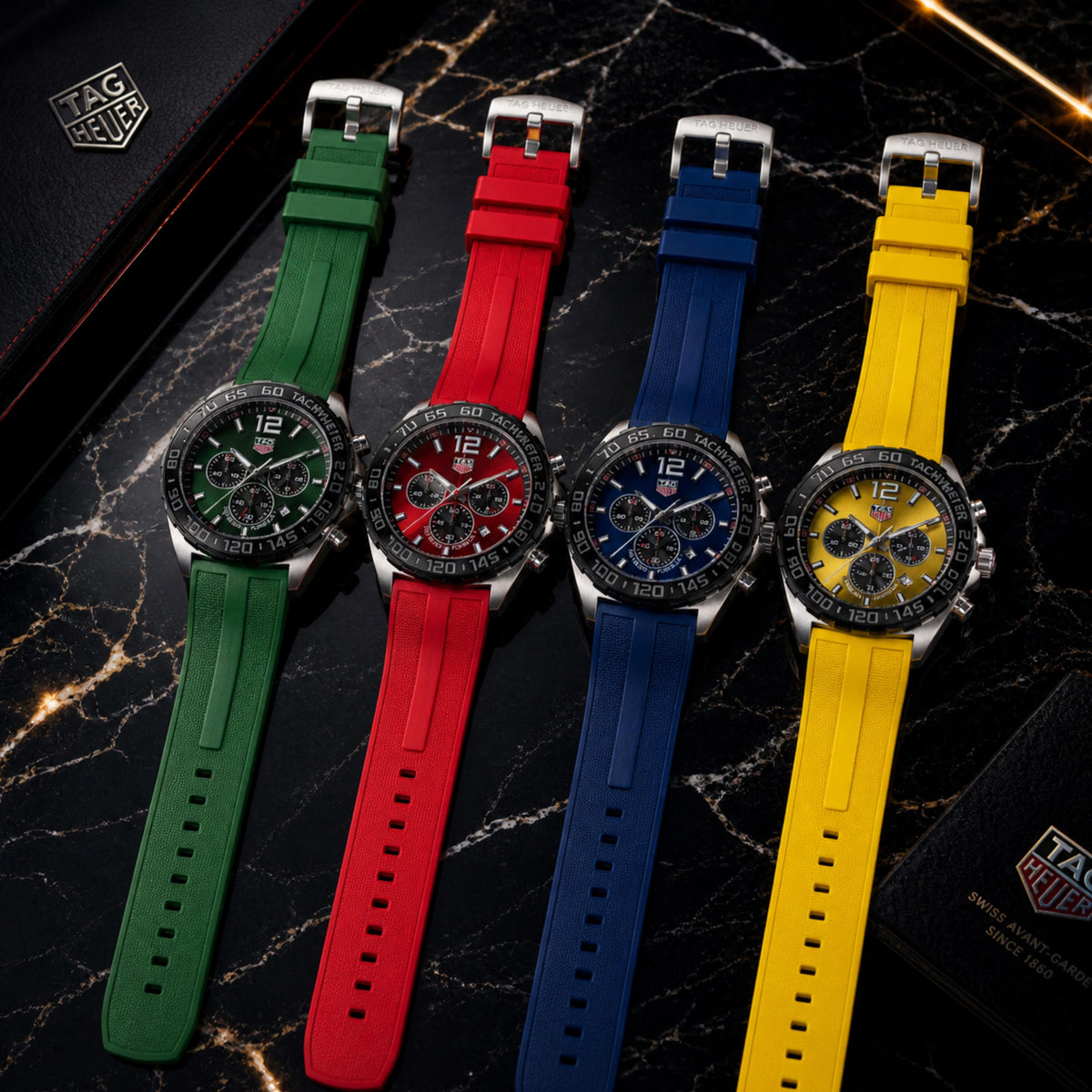 Buy Formula 1 Style Chronograph Men's Watch with Color Silicone Straps Online in India