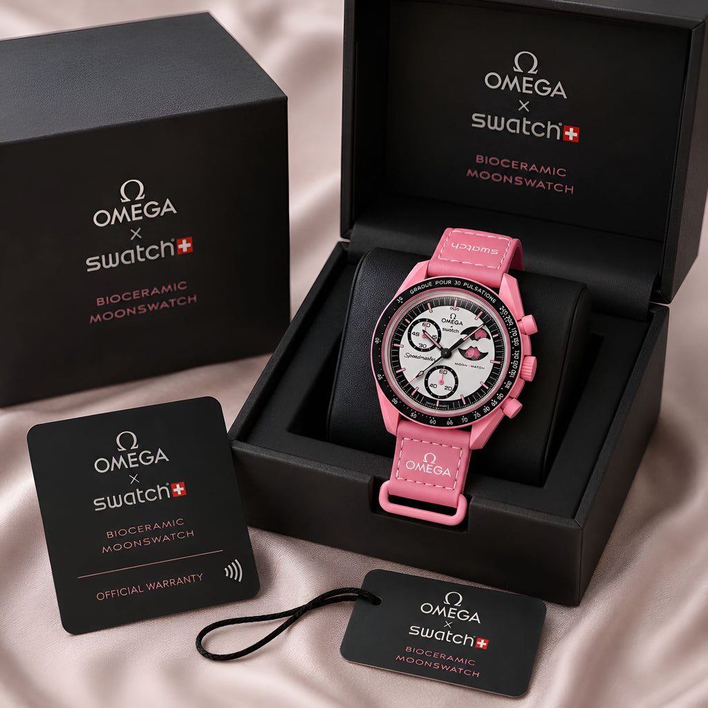 MoonSwatch by x Swatch | Buy Bioceramic Speedmaster Chronograph (Pink)