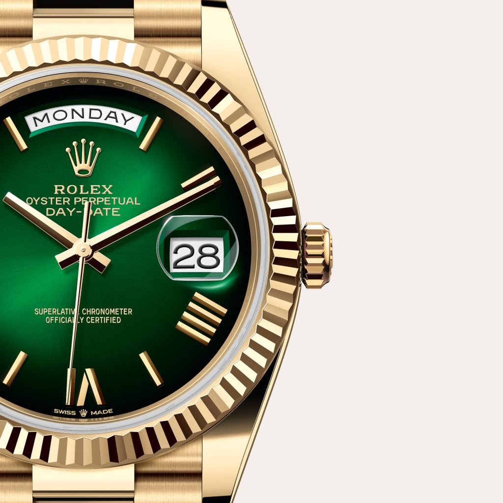 Day-Date 40 Green Ombre Dial Yellow Gold President Watch