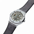 Luxury Skeleton Dial Men’s Watch with Premium Leather Strap | Green, Tan, Black & Grey