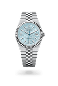 Men’s Luxury Ice Blue Dial Silver Stainless Steel Premium Analog Watch – Waterproof Date Display Designer Wrist Watch for Men