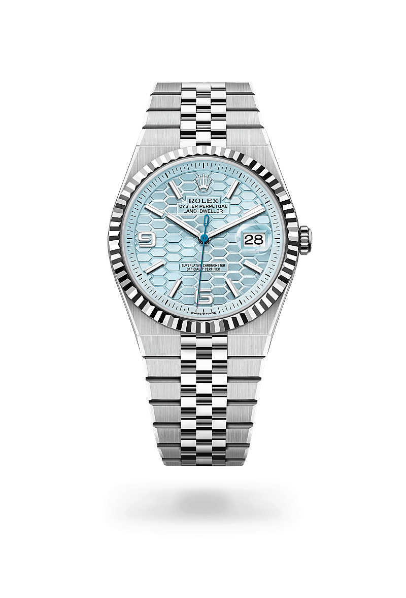 Men’s Luxury Ice Blue Dial Silver Stainless Steel Premium Analog Watch – Waterproof Date Display Designer Wrist Watch for Men