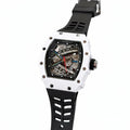 Men's Luxury Skeleton Watch White Yellow | Quartz  Sports Watch