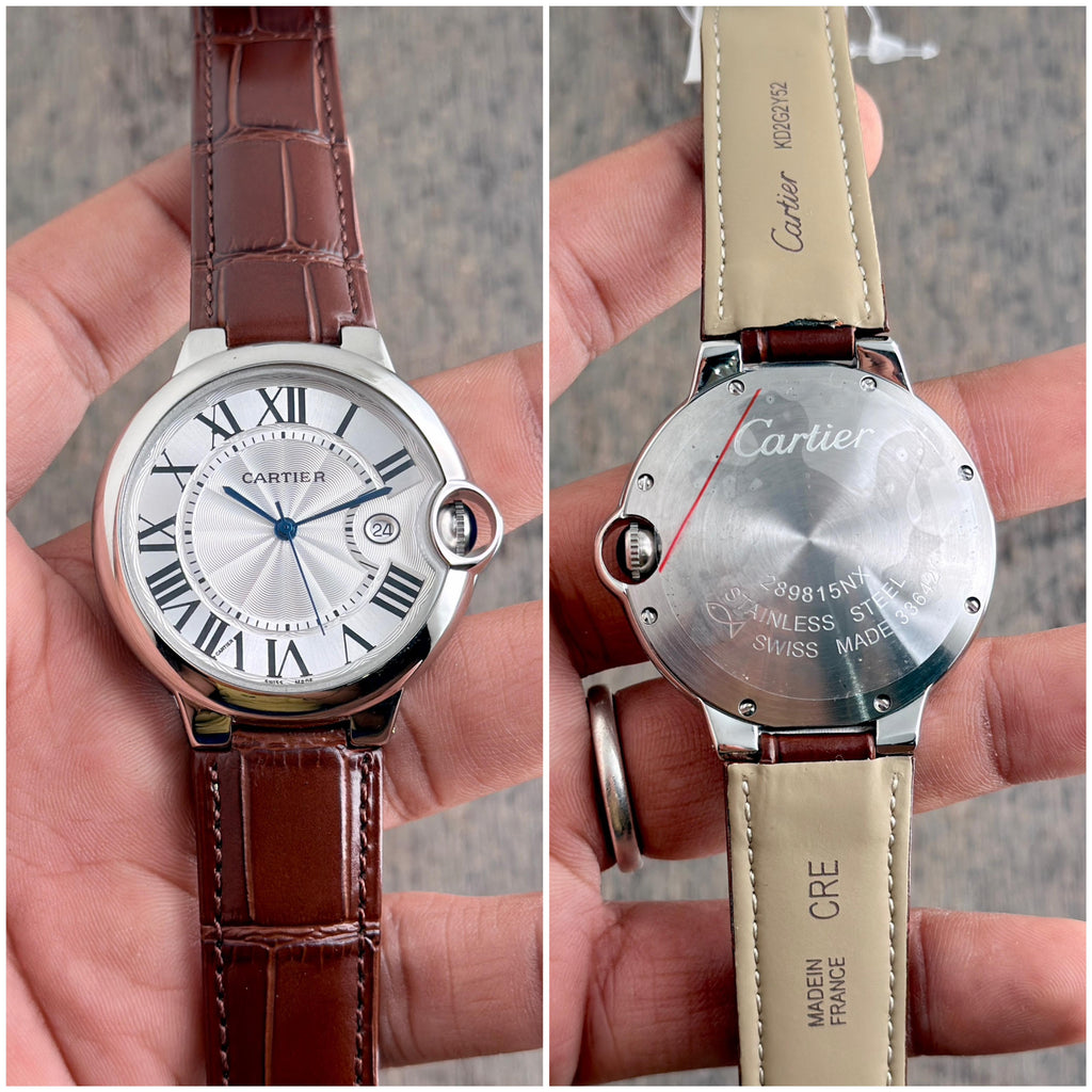 Slate Outdoor Weatherproof Thermometer Watch Brown Leather Belt| (Brown)