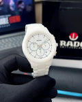 Jubilee White Ceramic Chronograph Watch | Swiss Made | White Dial & Bracelet