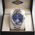 Automatic Sky Blue Dial Stainless Steel Men's Watch | Open Heart Automatic