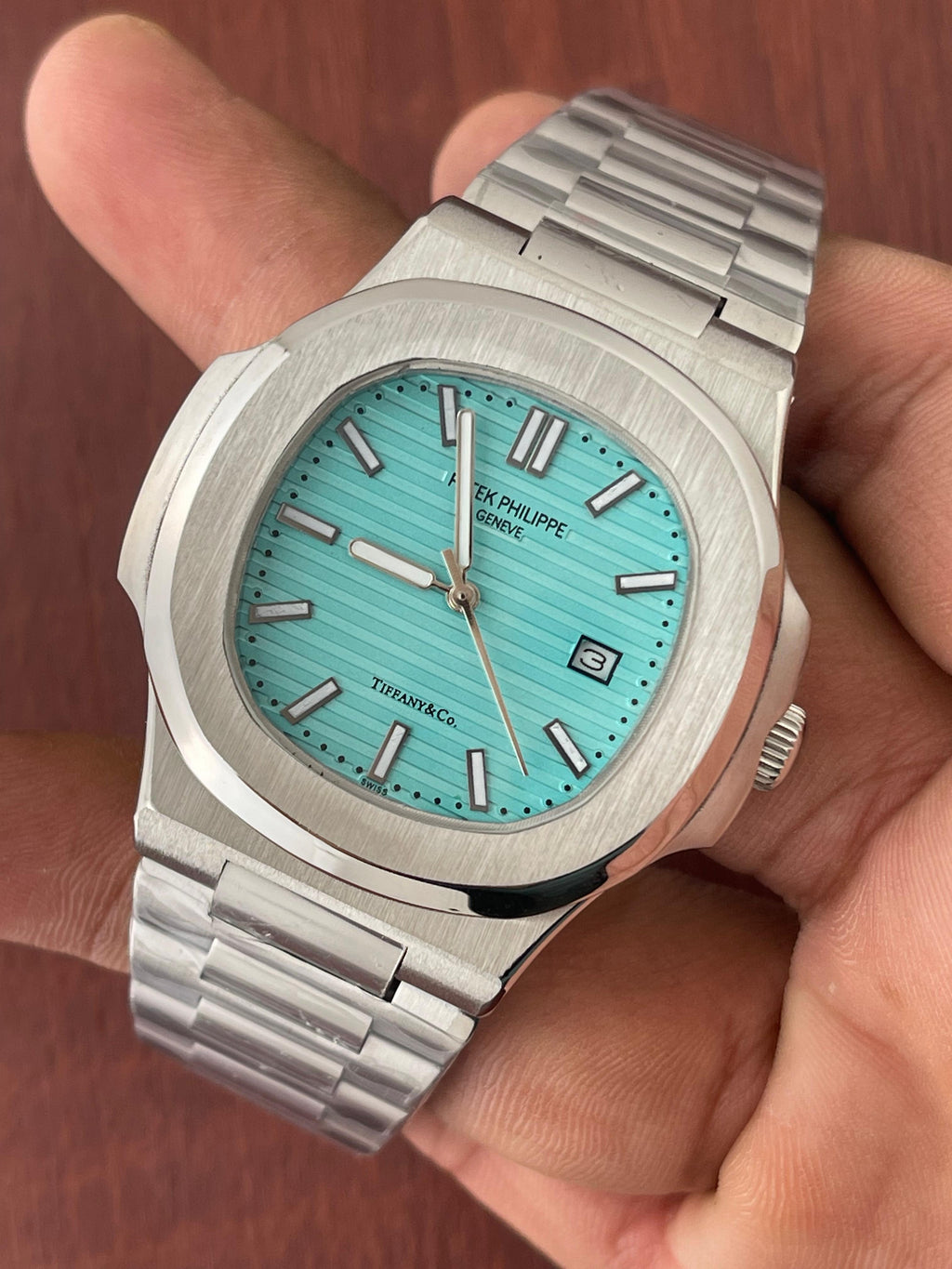 Men's Style Tiffany Blue Dial Stainless Steel Watch | Swiss Made