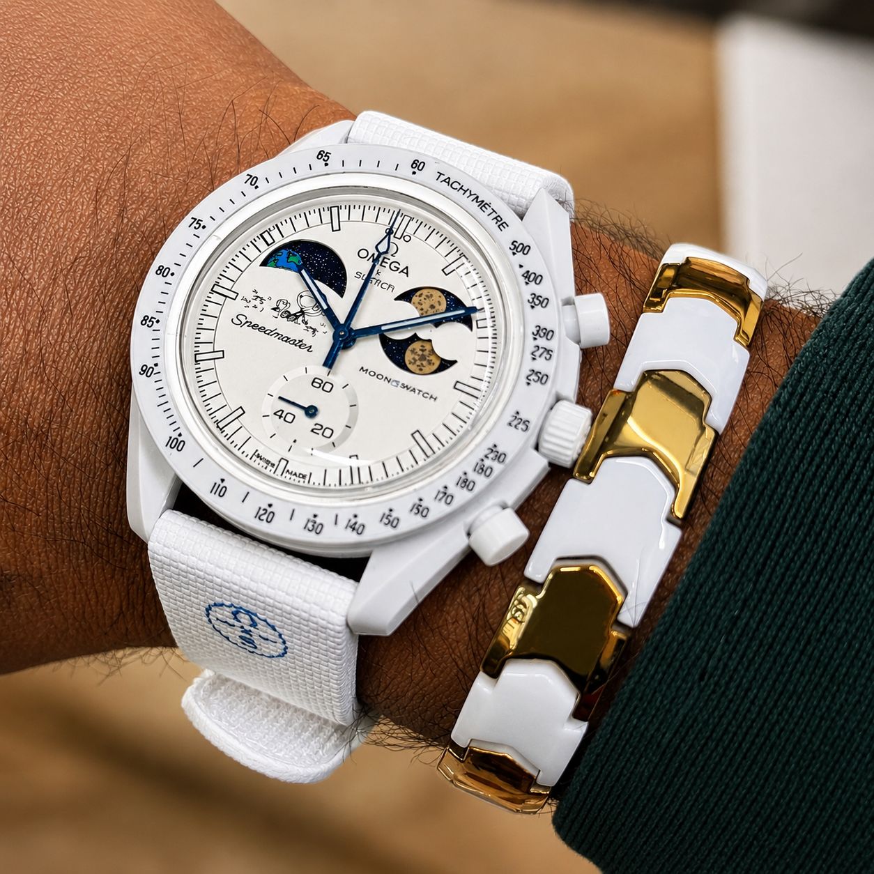 MoonSwatch by x Swatch | Buy Bioceramic Speedmaster Chronograph (White)