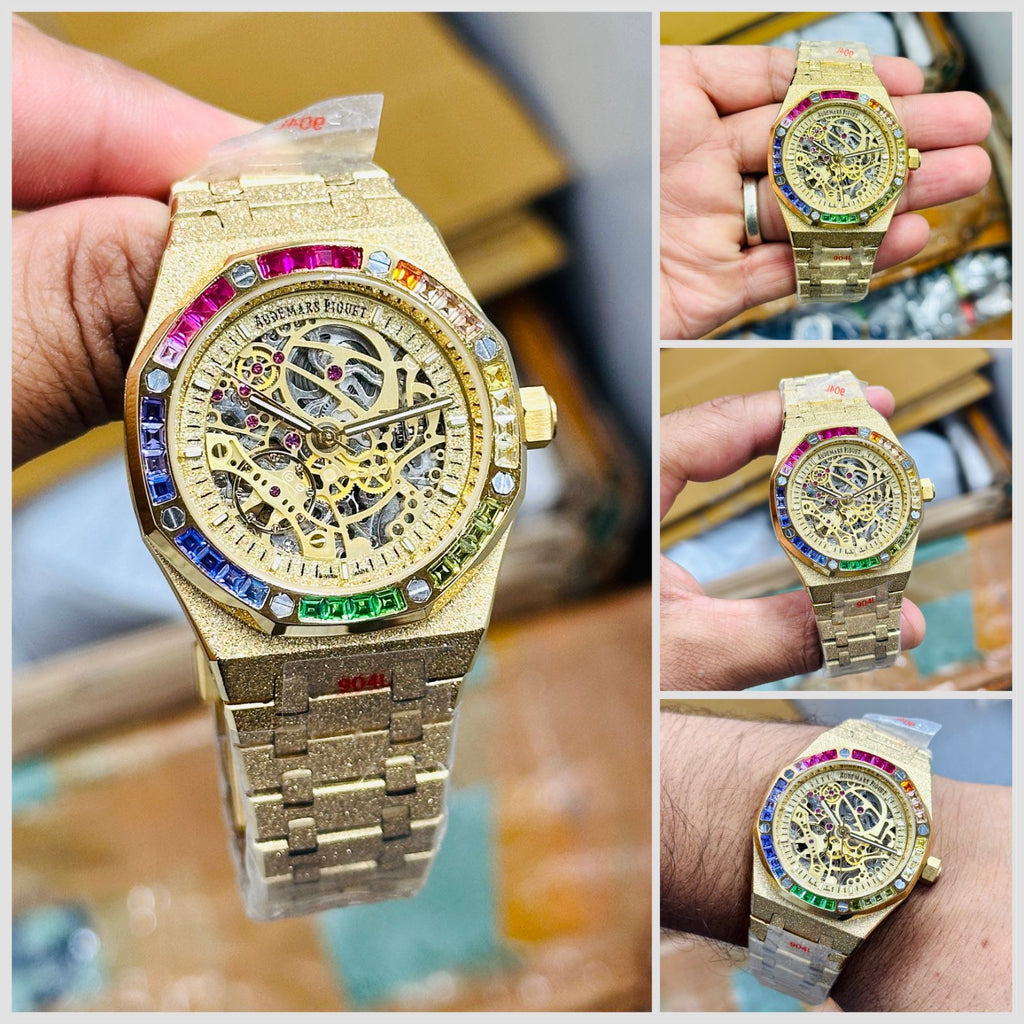 Men's Automatic Diamond Collection Watch (Gold)