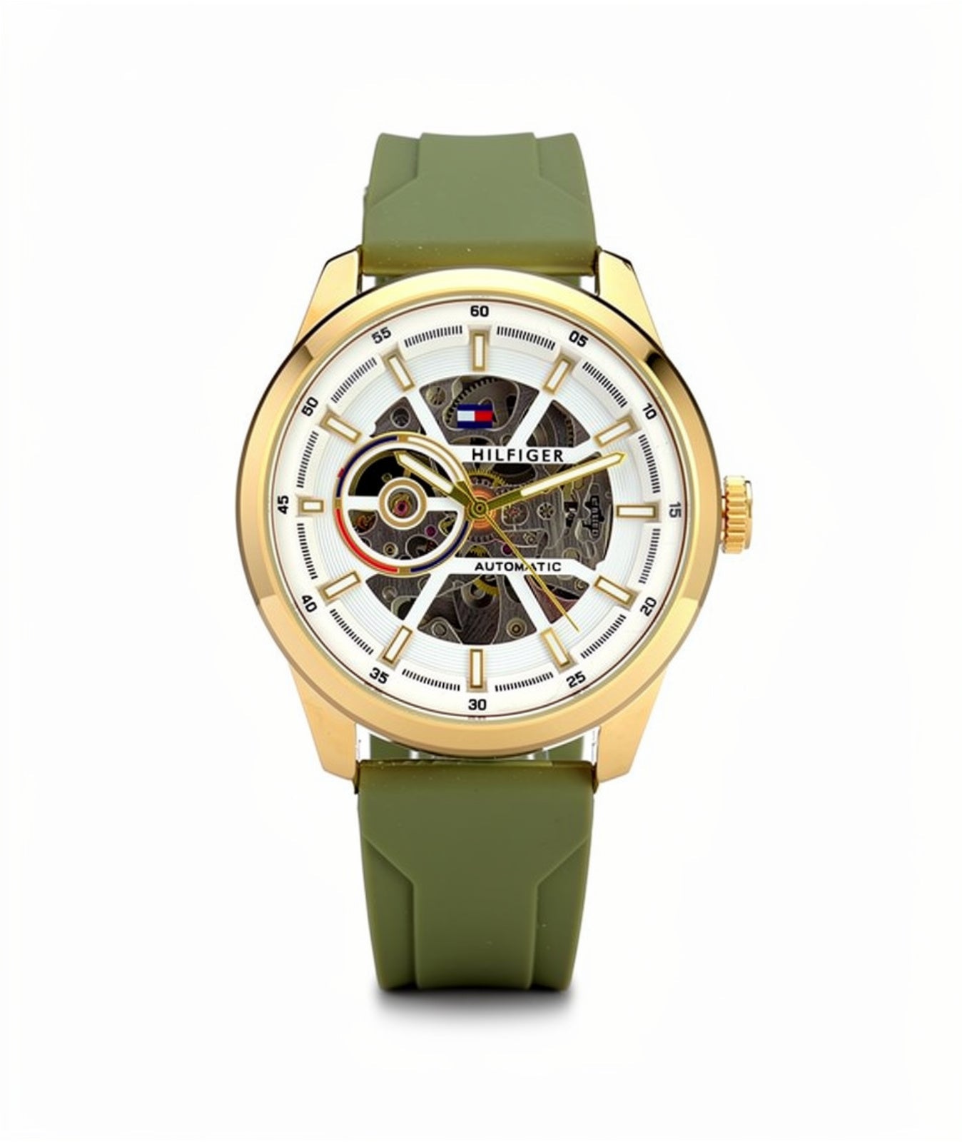 Men's Automatic Watch  Strap | Silver Skeleton Dial | Designer Inspired Sports Watch