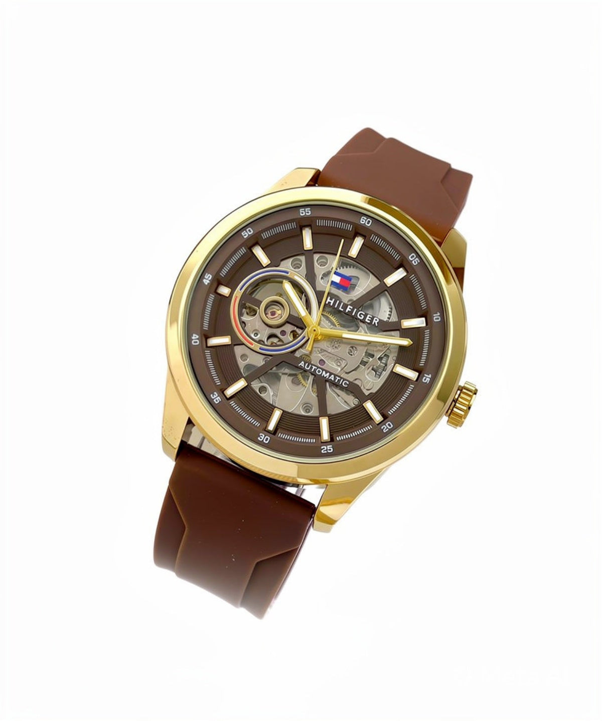 Men's Automatic Watch  Strap | Silver Skeleton Dial | Designer Inspired Sports Watch