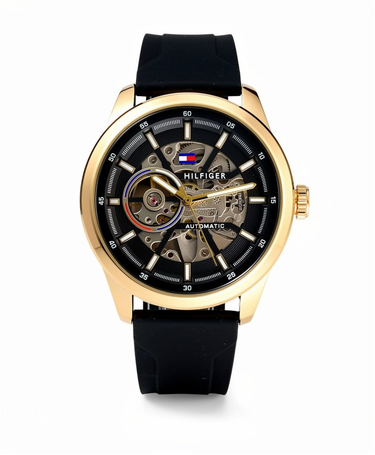 Men's Automatic Watch  Strap | Silver Skeleton Dial | Designer Inspired Sports Watch