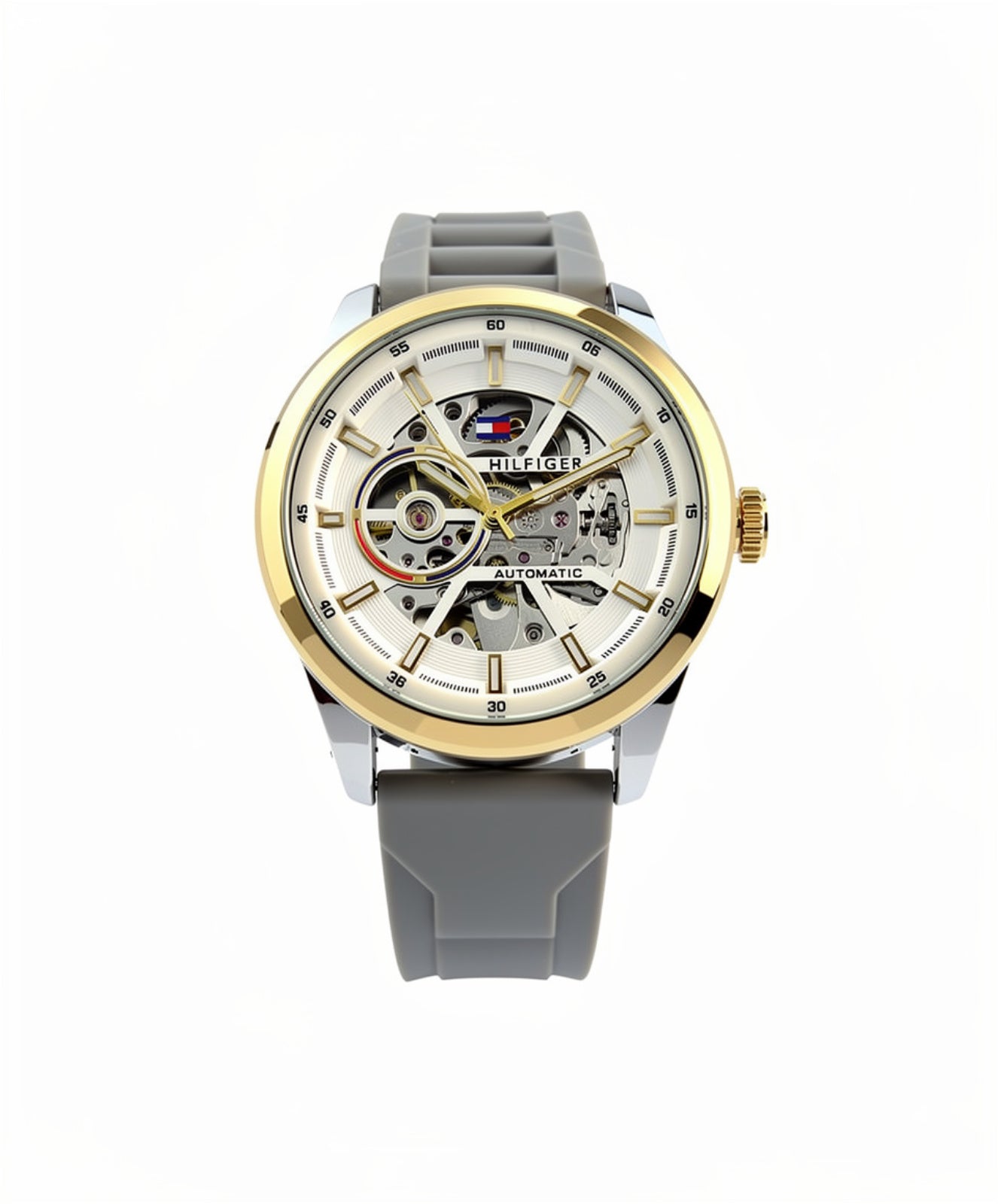 Men's Automatic Watch  Strap | Silver Skeleton Dial | Designer Inspired Sports Watch
