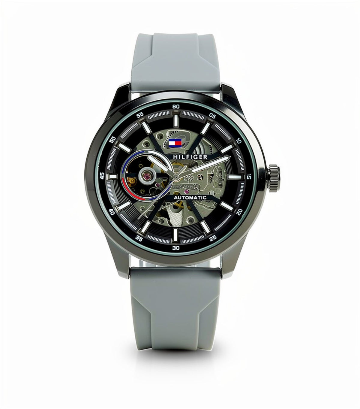 Men's Automatic Watch  Strap | Silver Skeleton Dial | Designer Inspired Sports Watch
