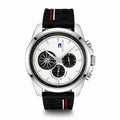 Men's Chronograph Watch | Gunmetal Case, Silicone Strap | Designer Inspired Sports Watch
