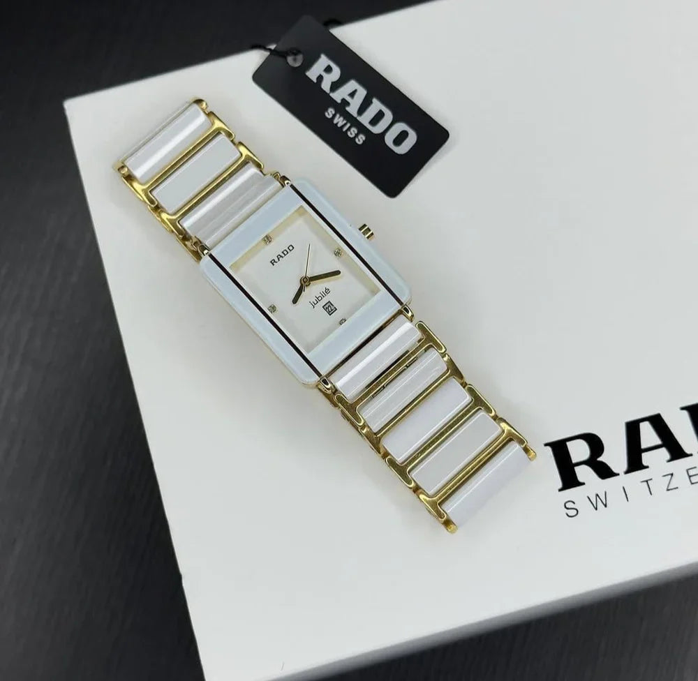 Buy Jubile White Ceramic Gold Tone Mens's Watch Online in India